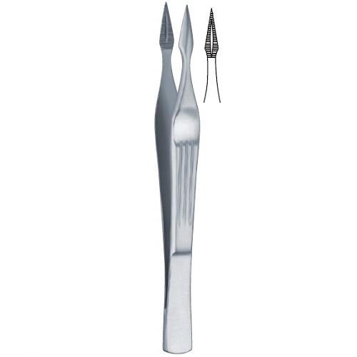 Carmalt (Hunter) Splinter Forceps, 4 1/4" (10.8 Cm), Curved